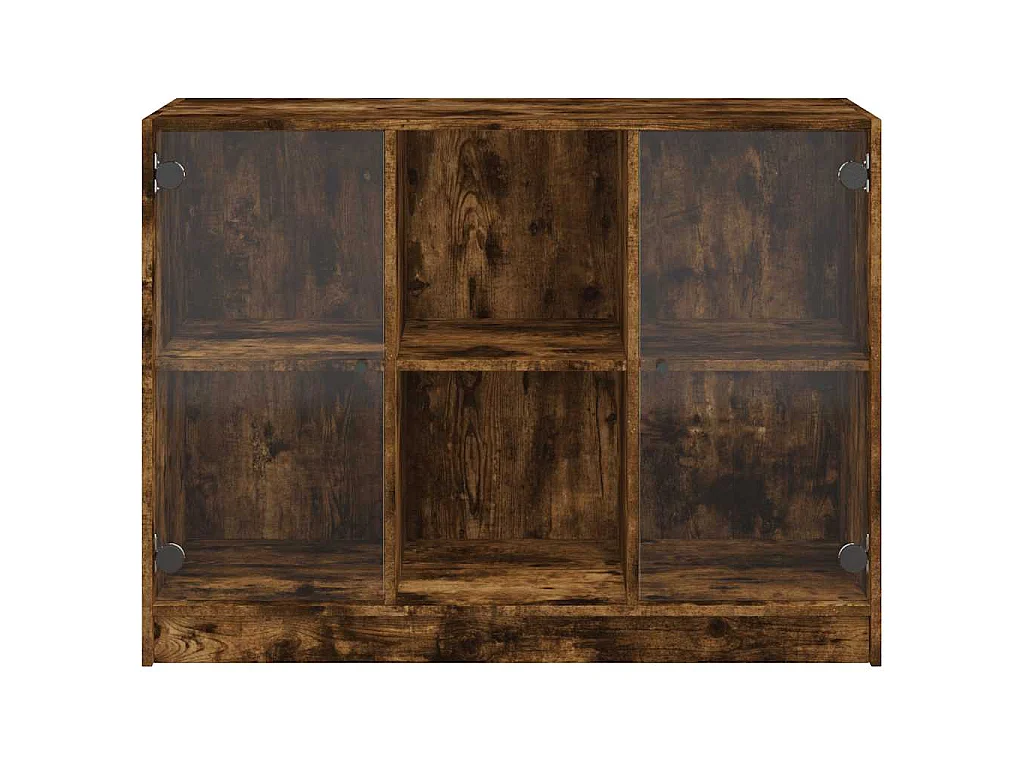 Credenza Rovere Fumo 102x37x75,5 cm in Legno Multistrato