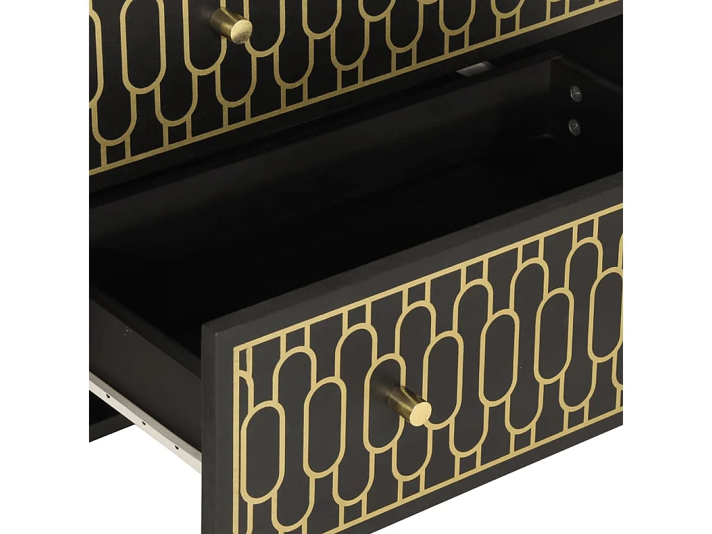 Aparador 3 piezas madera maciza de mango 60x33x75 cm