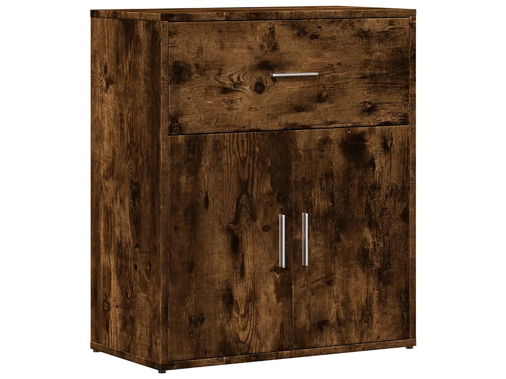 Buffet chêne fumé 60x31x70 cm bois d'ingénierie