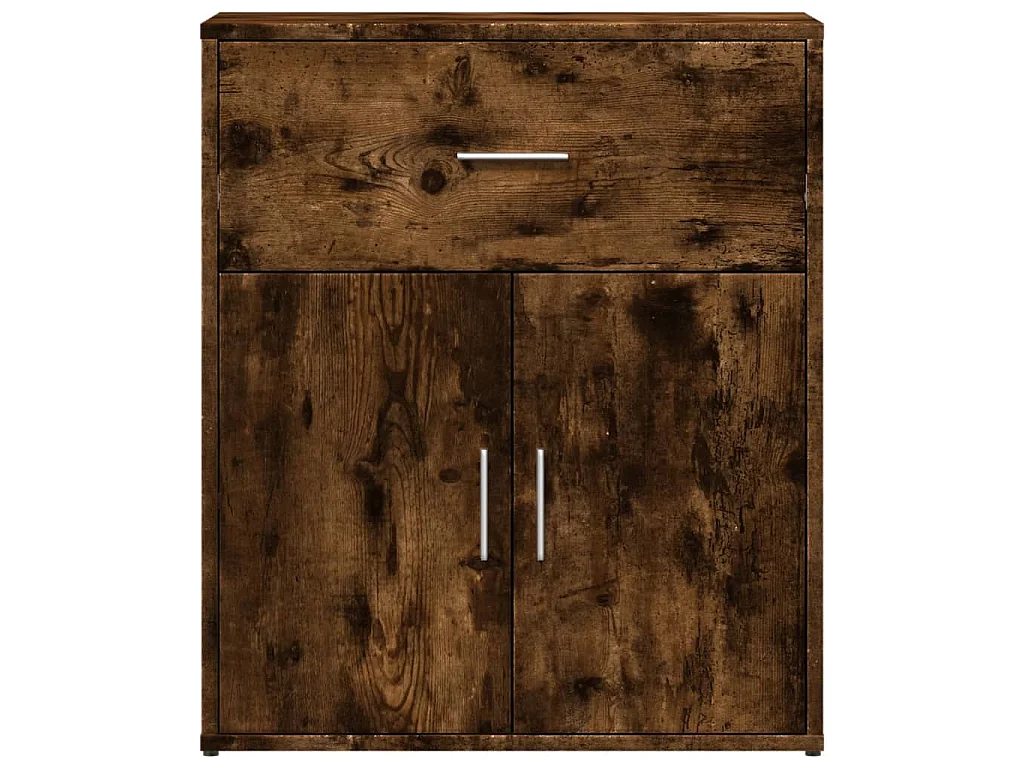 Buffet chêne fumé 60x31x70 cm bois d'ingénierie