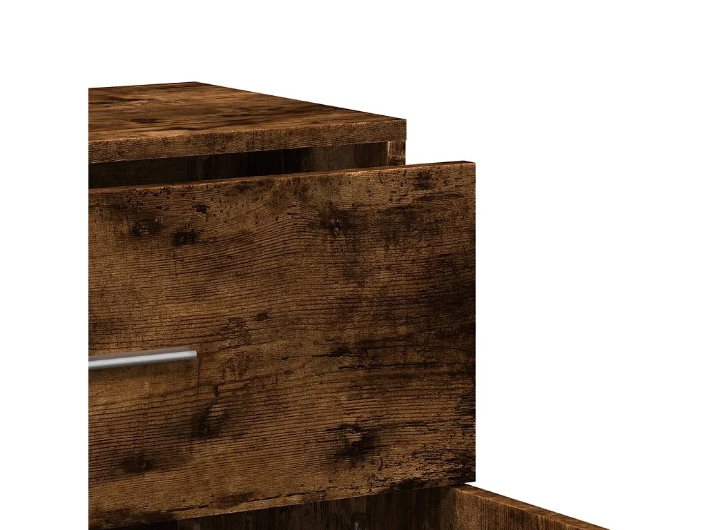 Buffet chêne fumé 60x31x70 cm bois d'ingénierie