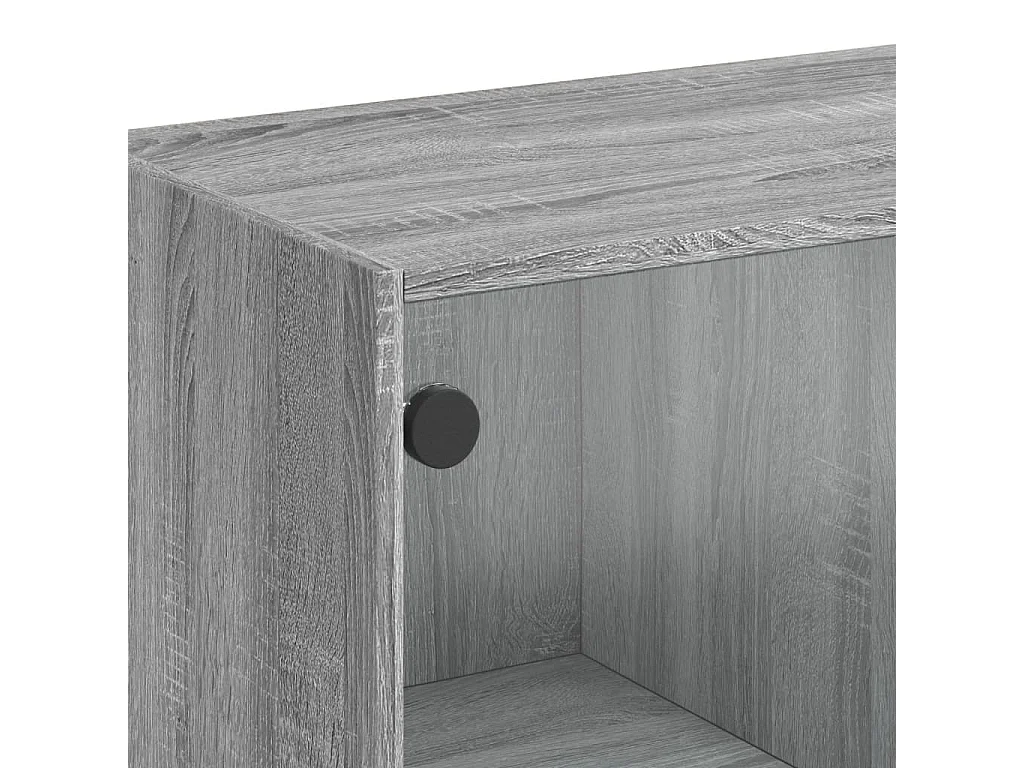 Buffet haut avec portes gris sonoma 68x37x142cm bois ingénierie