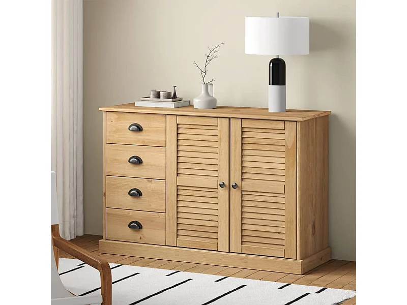 Sideboard mit Schubladen VIGO 113x40x75 cm Massivholz Kiefer