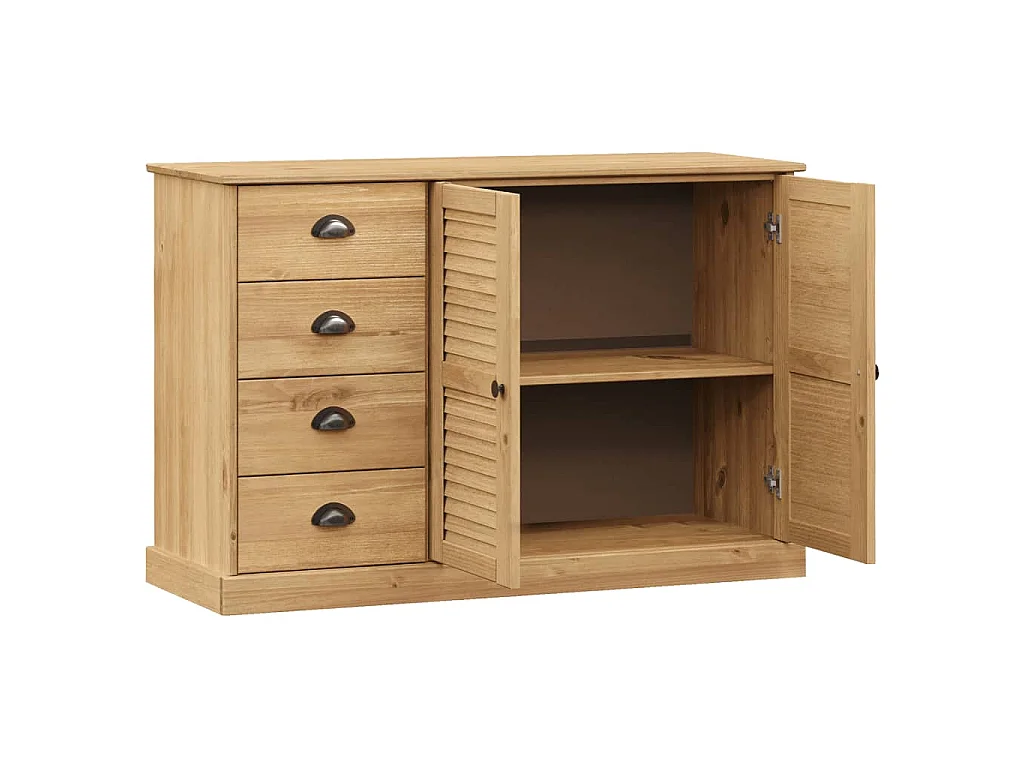 Buffet avec tiroirs VIGO 113x40x75 cm bois massif de pin
