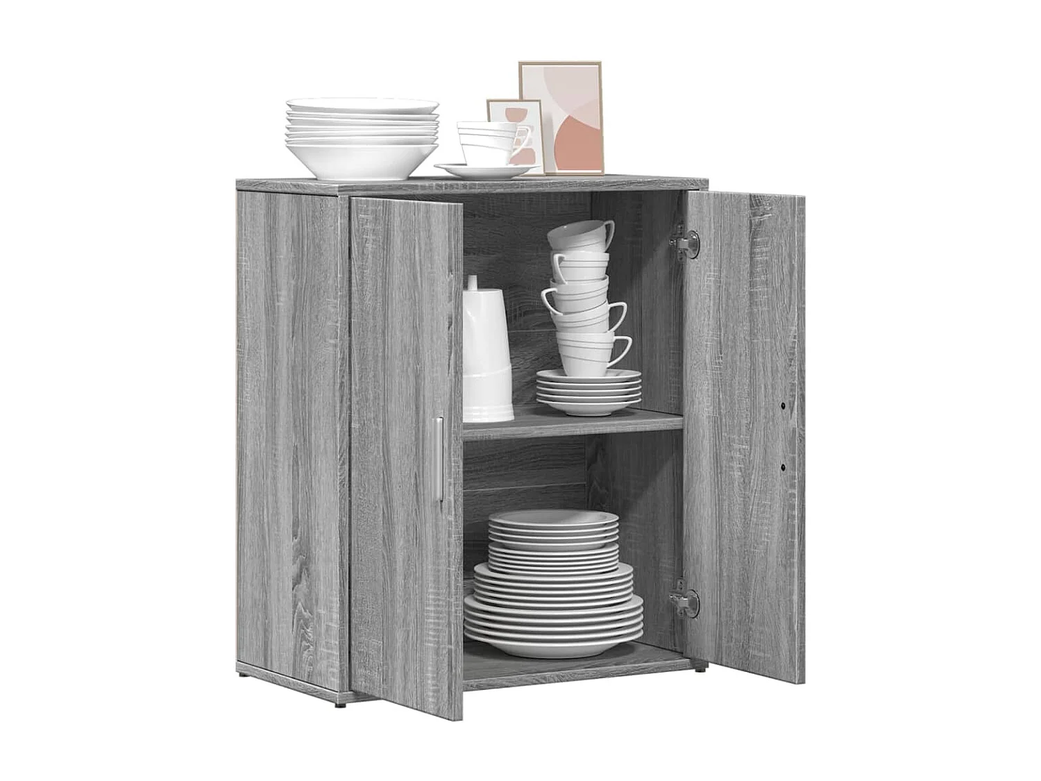 Sideboard Grau Sonoma-Eiche 60x31x70 cm Holzwerkstoff