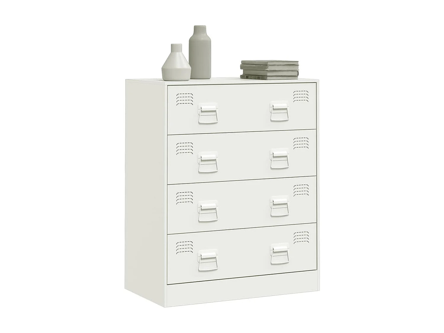 Aparador de acero blanco 67x39x83 cm