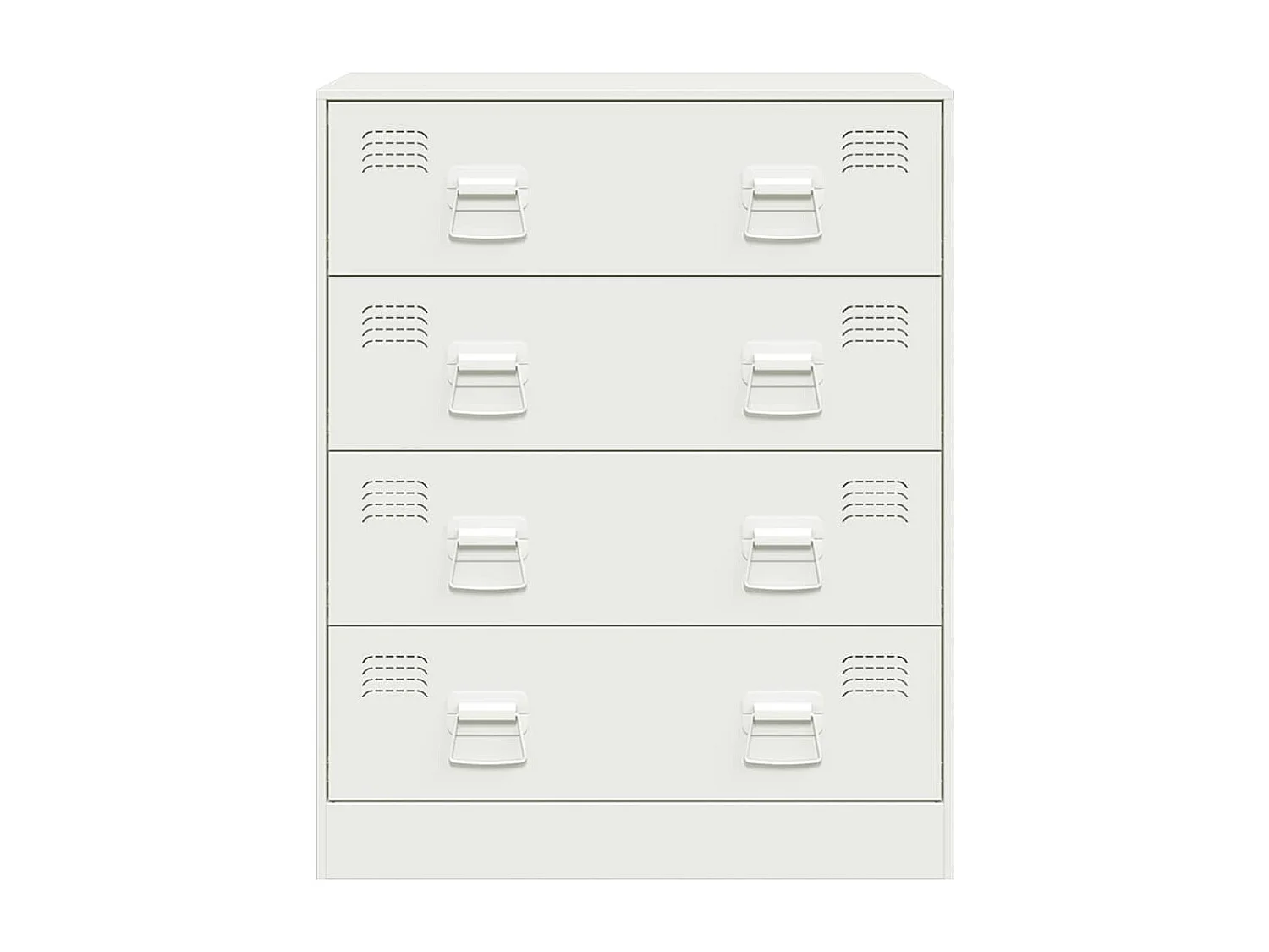 Aparador de acero blanco 67x39x83 cm