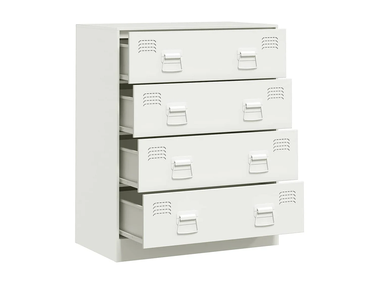 Aparador de acero blanco 67x39x83 cm