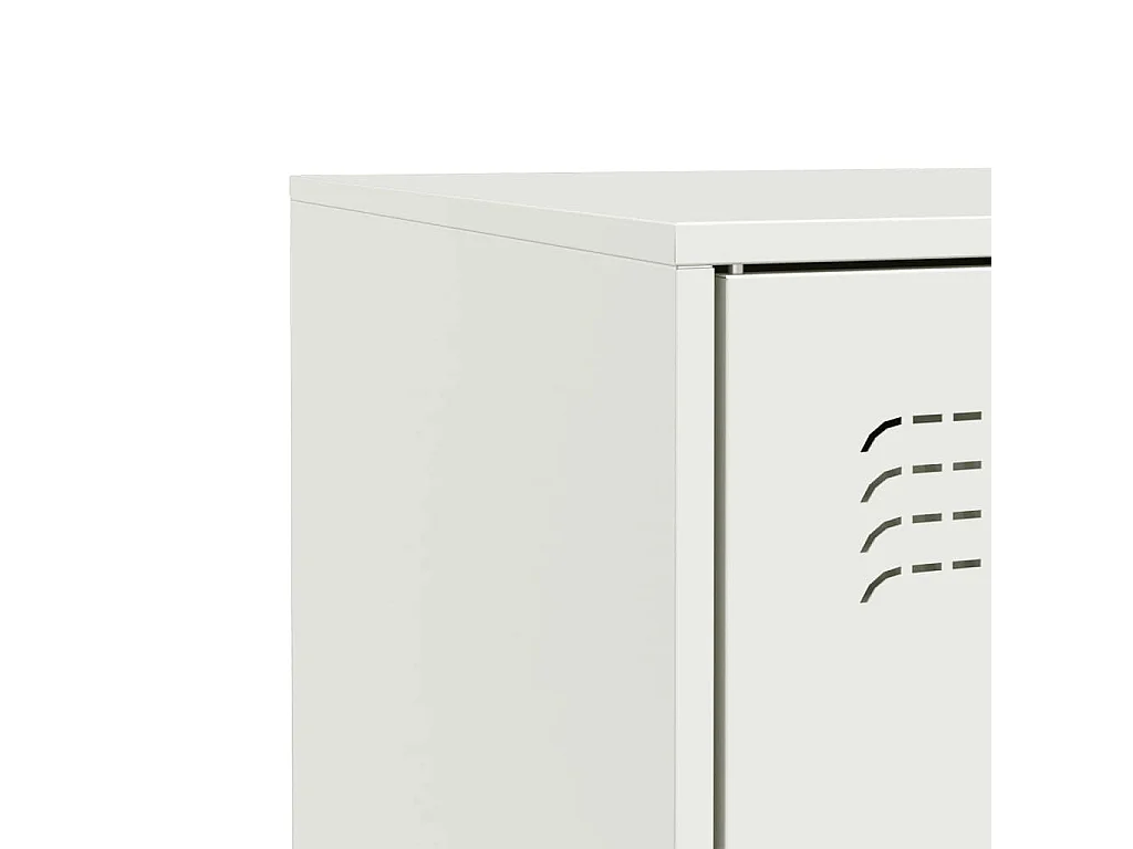 Aparador de acero blanco 67x39x83 cm