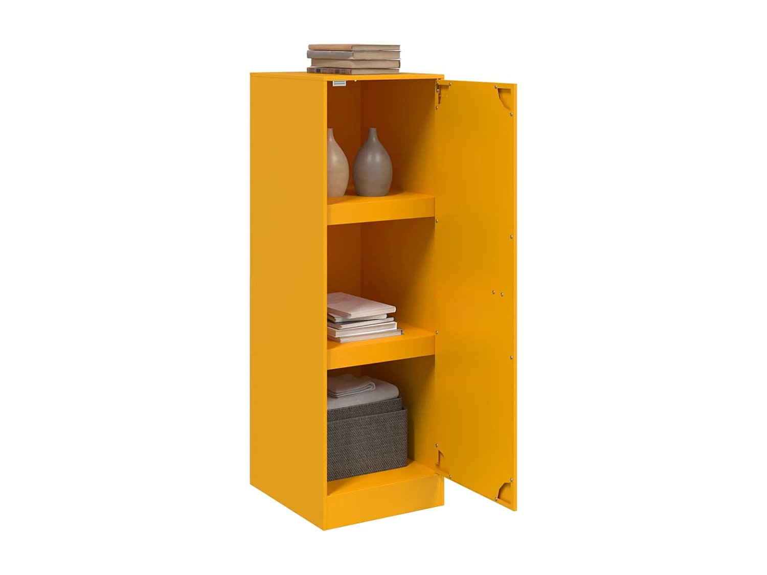 Buffet jaune moutarde 34,5x39x107 cm acier