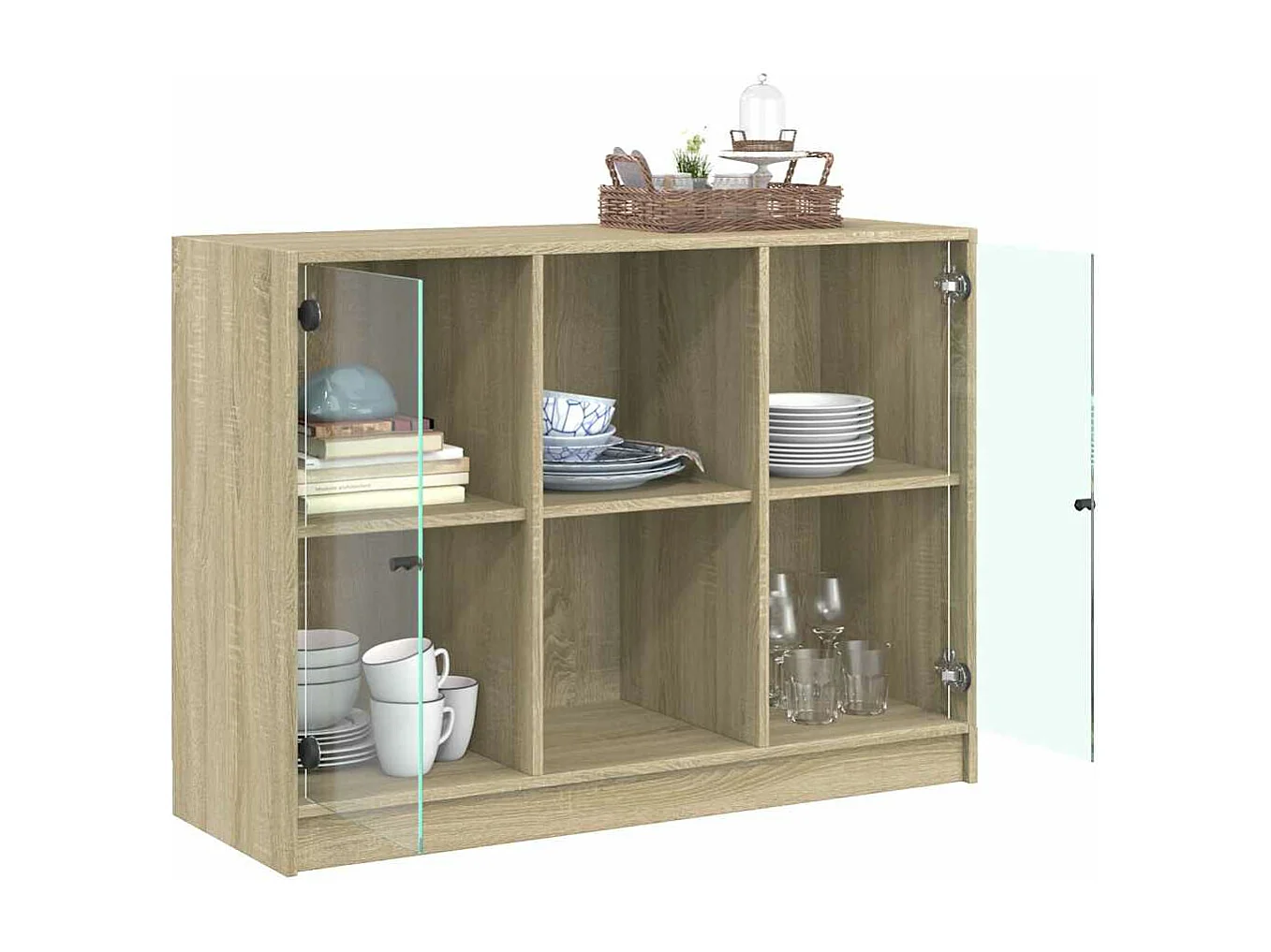 Buffet chêne sonoma 102x37x75,5 cm bois d'ingénierie