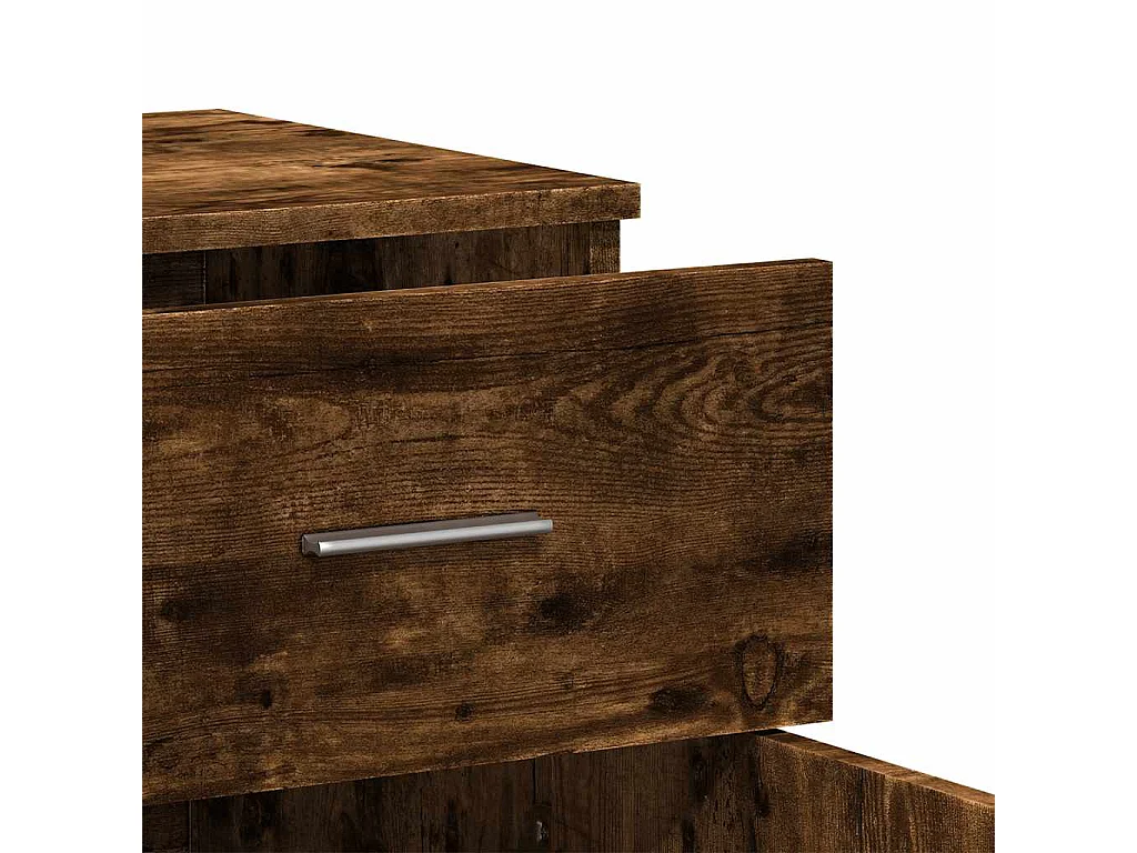 Buffets 2 pcs chêne fumé 79x38x80 cm bois d'ingénierie