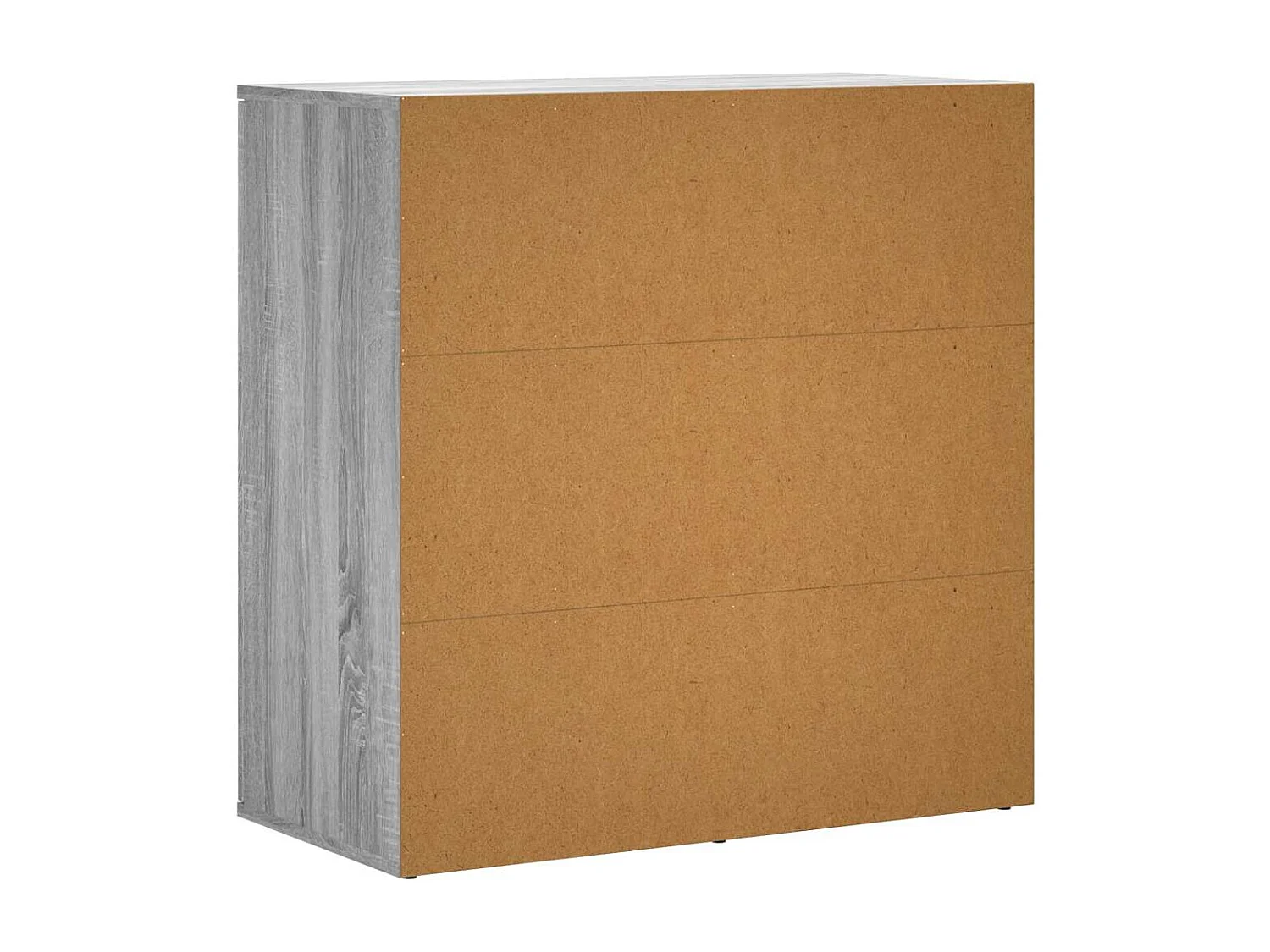 Dressoir 79x38x80 cm bewerkt hout grijs sonoma