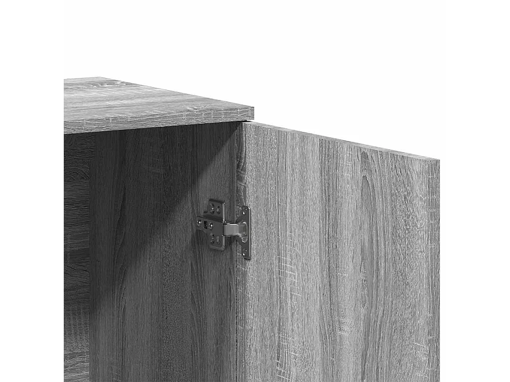 Dressoir 79x38x80 cm bewerkt hout grijs sonoma