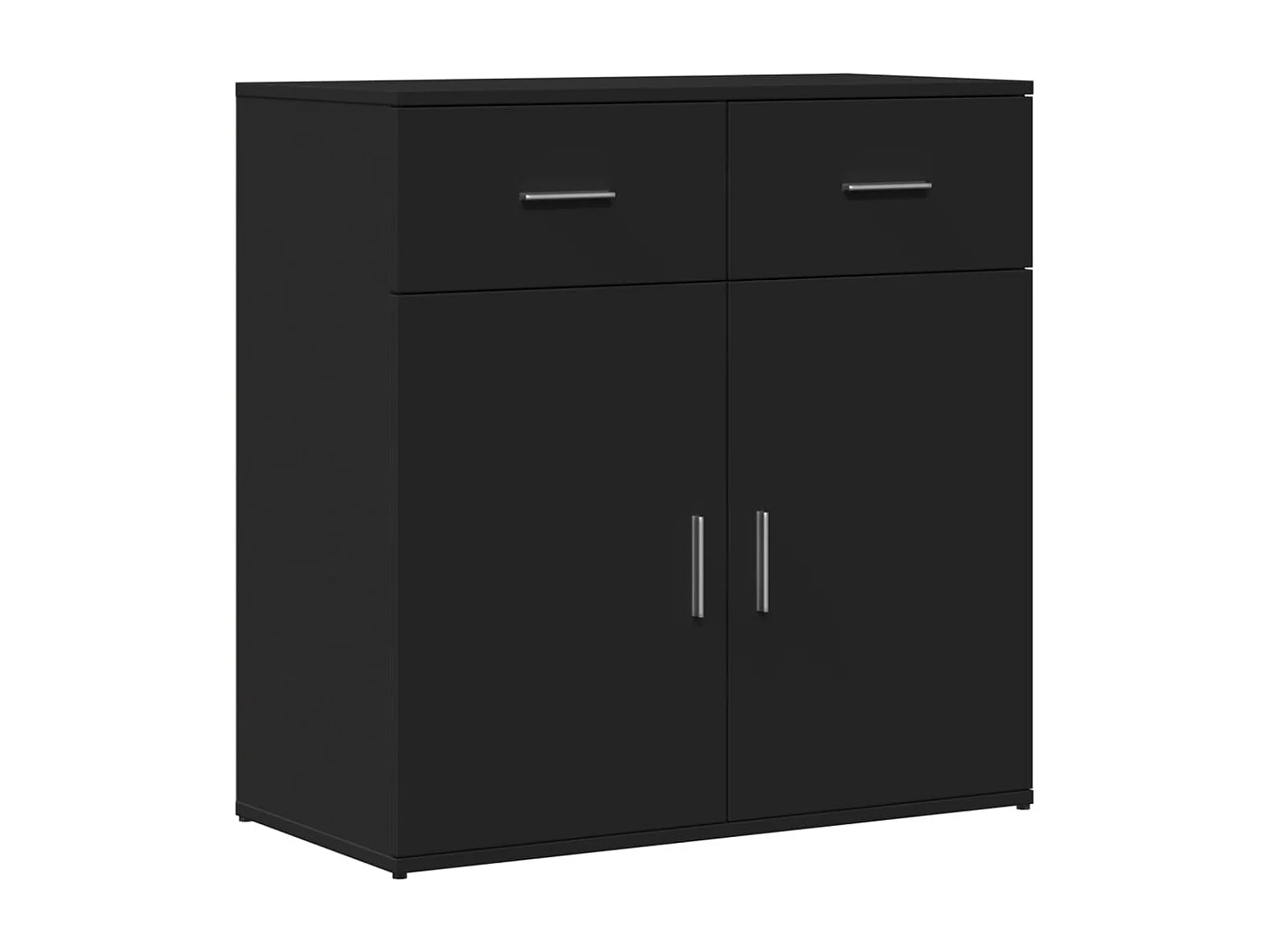 Aparadores 2 pcs 79x38x80 cm derivados de madeira preto