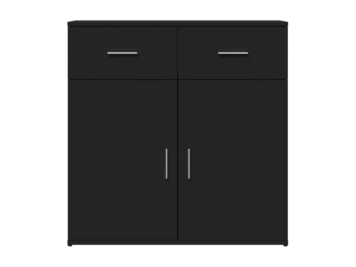 Aparadores 2 pcs 79x38x80 cm derivados de madeira preto