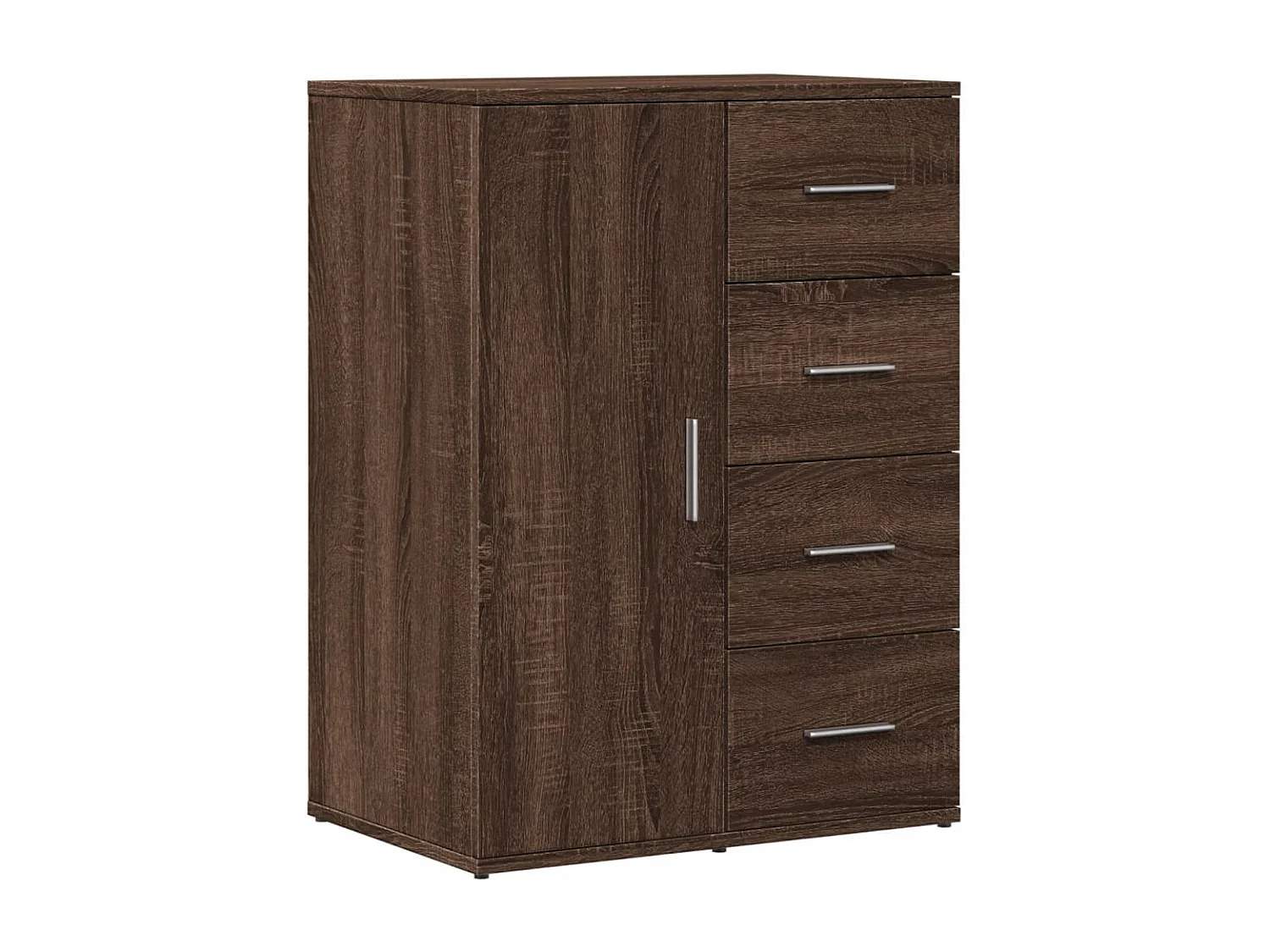 Buffets 2 pcs chêne marron 59x39x80 cm bois d'ingénierie