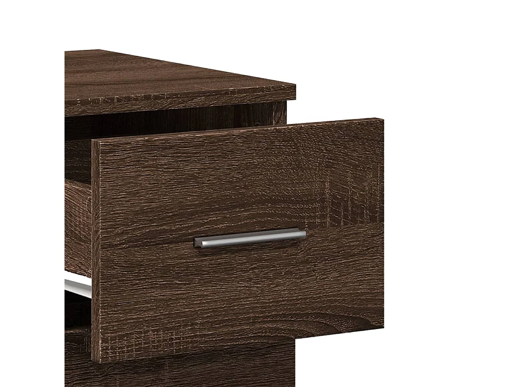 Buffets 2 pcs chêne marron 59x39x80 cm bois d'ingénierie