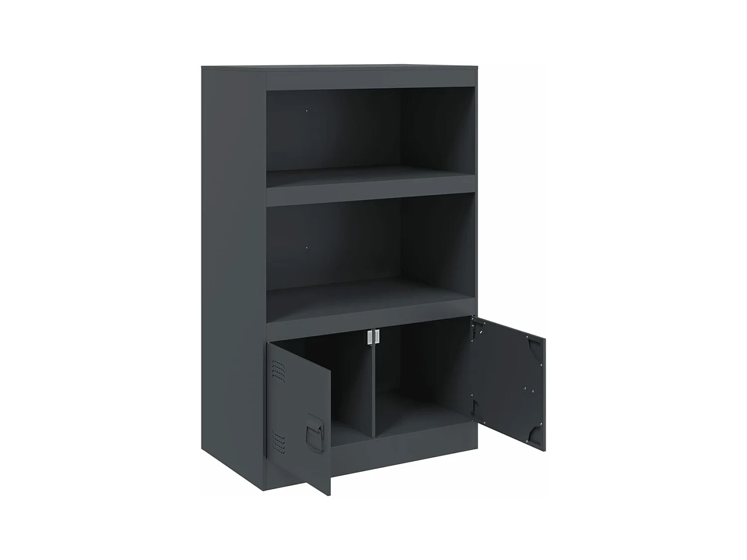 Aparador de acero antracita 67x39x107 cm