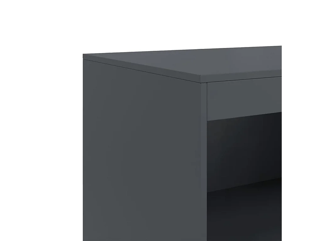Buffet anthracite 67x39x107 cm acier