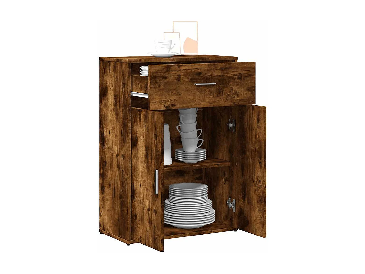 Sideboard Räuchereiche 60x30x84 cm Holzwerkstoff