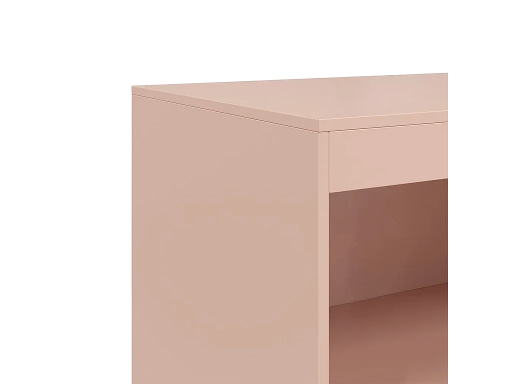 Buffet rose 67x39x107 cm acier