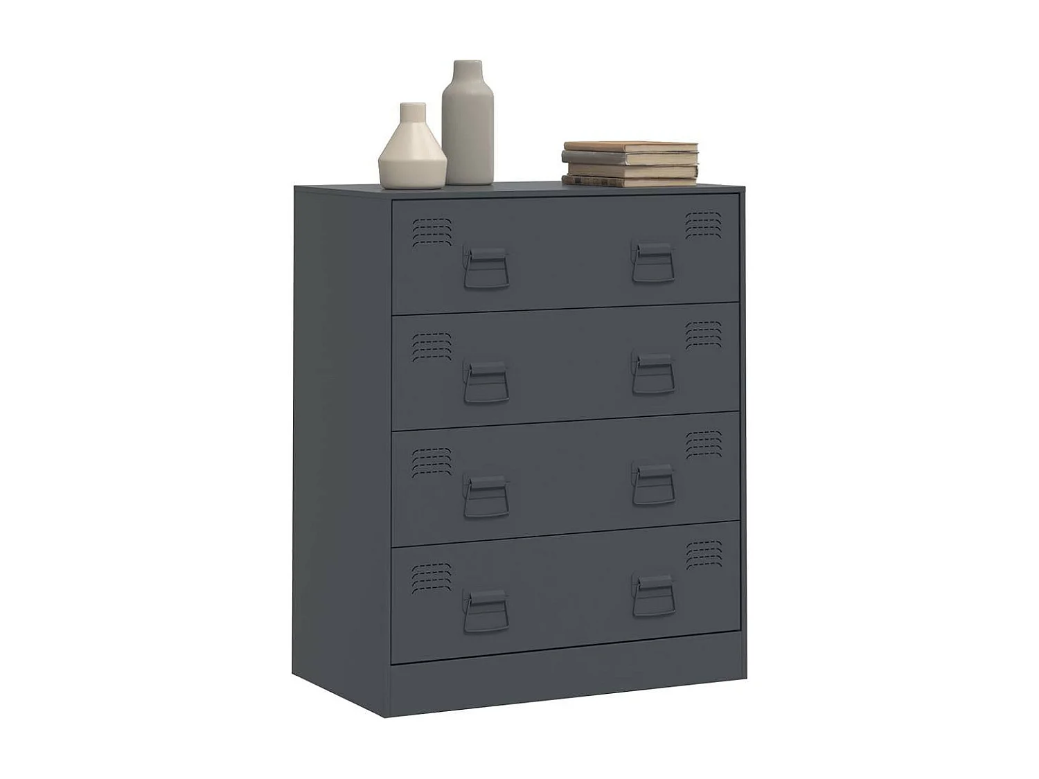 Buffet anthracite 67x39x83 cm acier