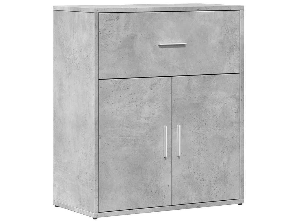 Buffets 2 pcs gris béton 60x31x70 cm bois d'ingénierie