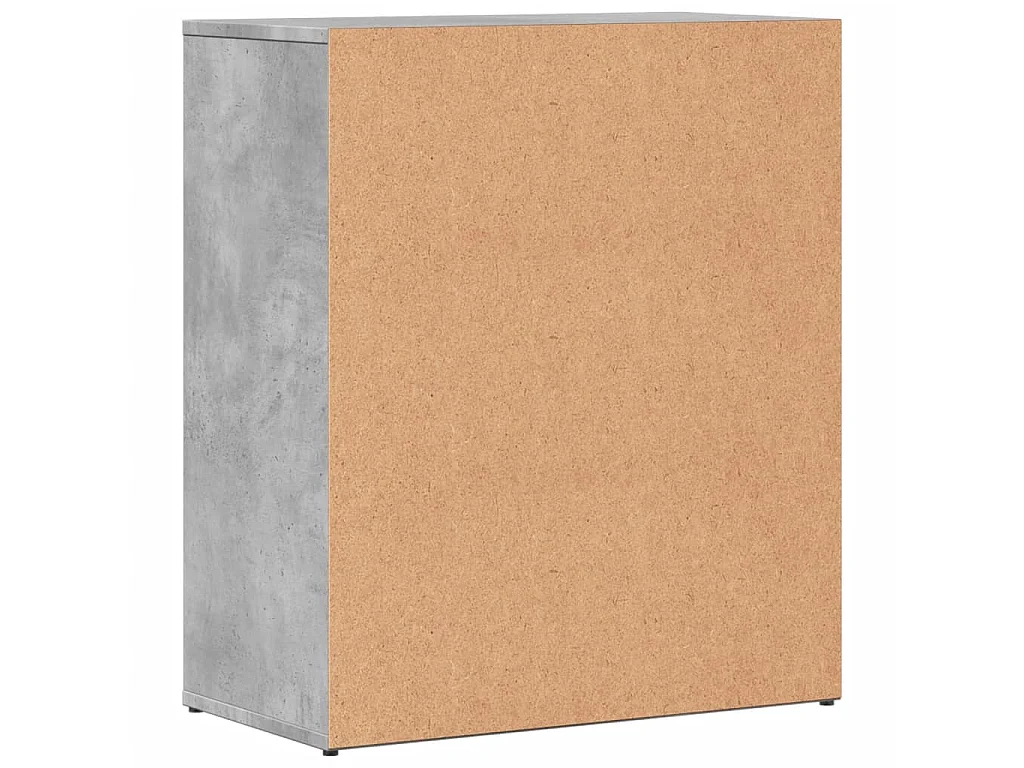 Buffets 2 pcs gris béton 60x31x70 cm bois d'ingénierie