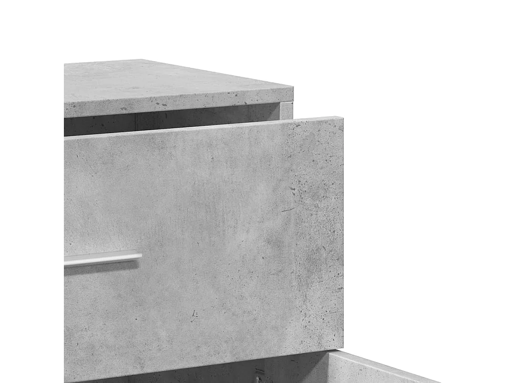Buffets 2 pcs gris béton 60x31x70 cm bois d'ingénierie
