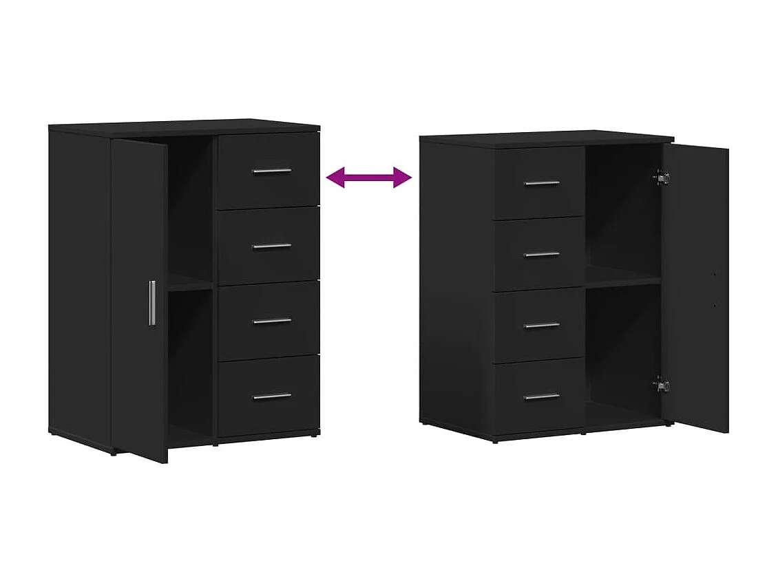 Aparador 59x39x80 cm derivados de madeira preto