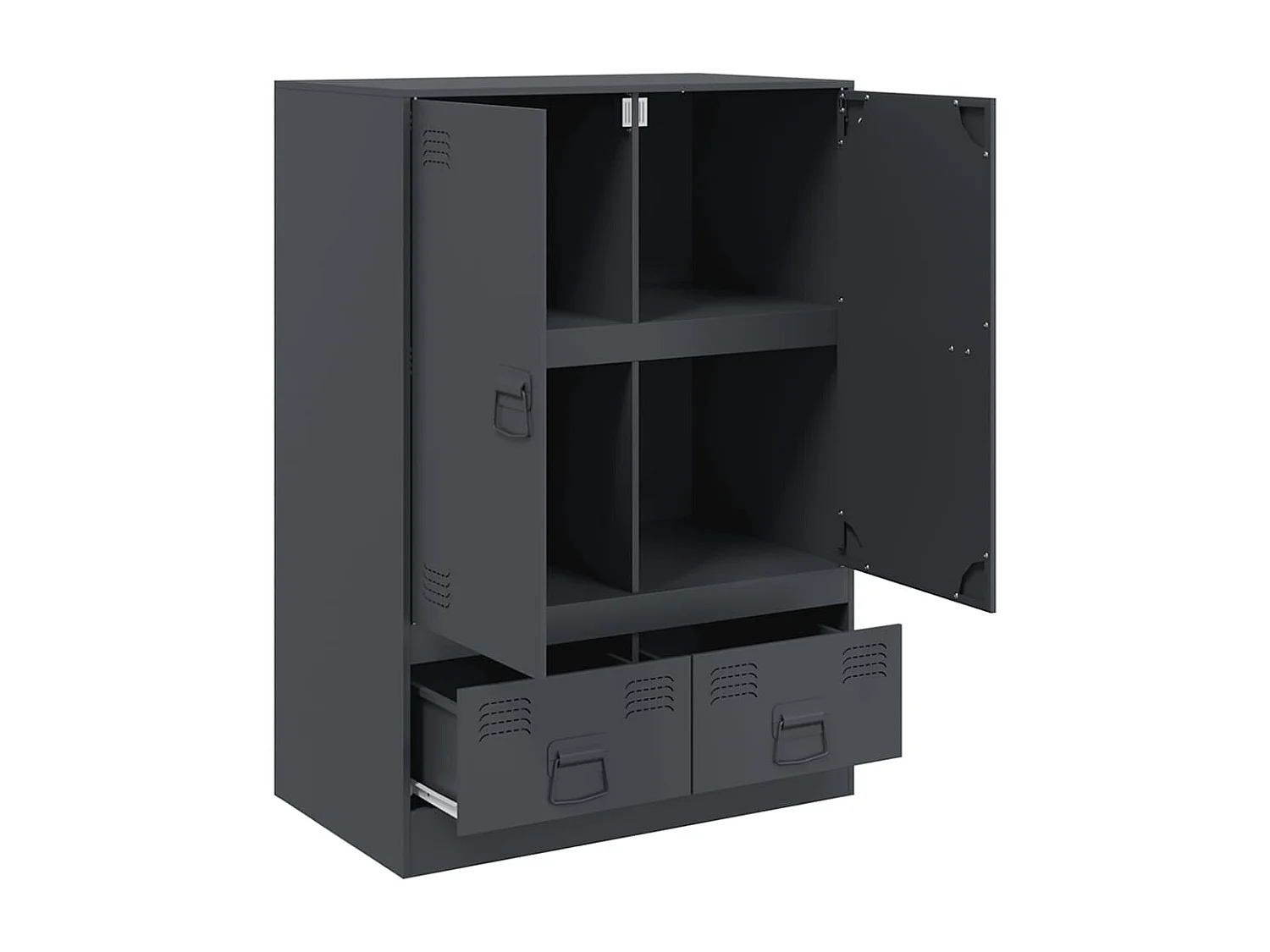 Buffet haut anthracite 67x39x95 cm acier