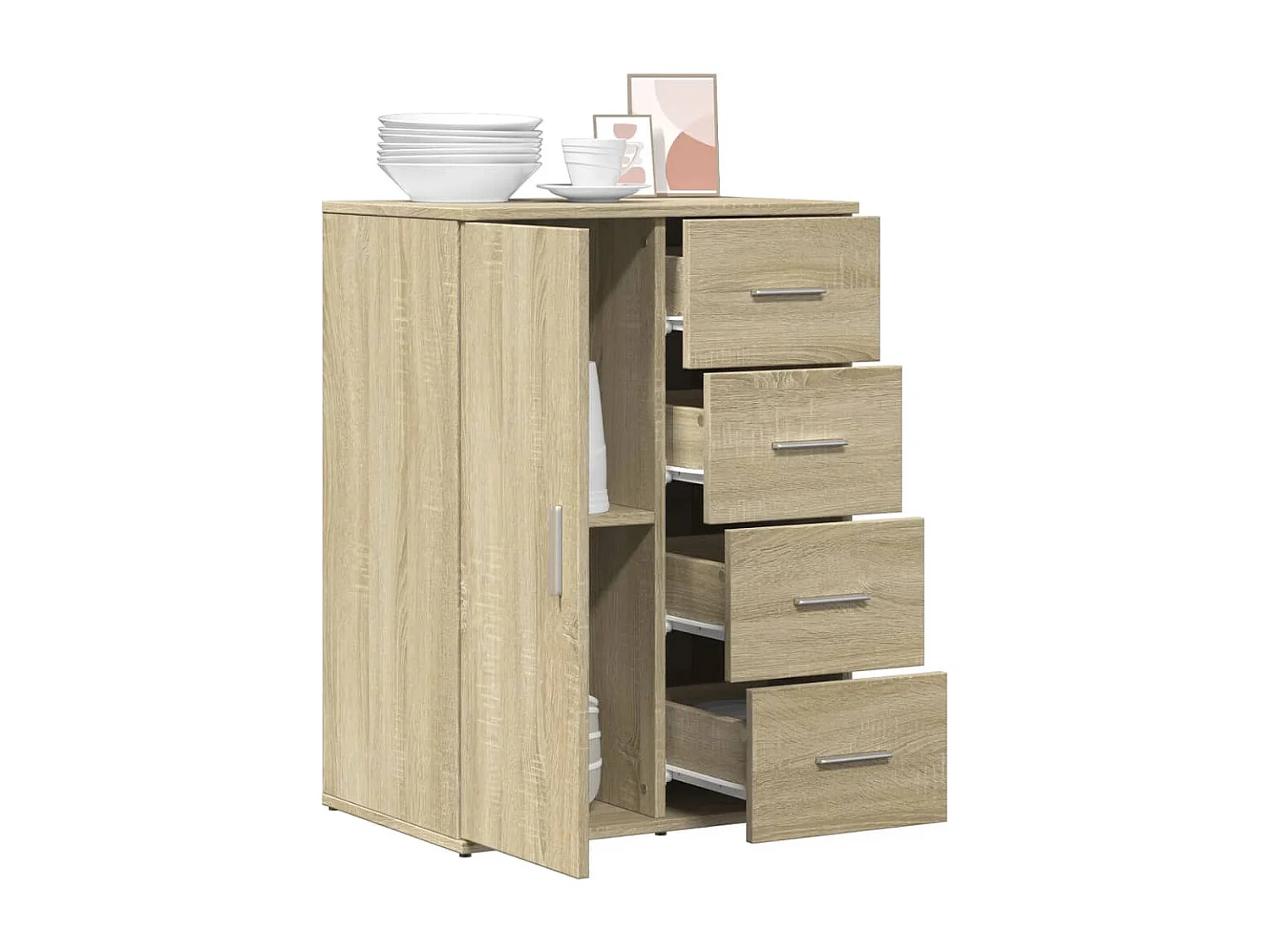 Sideboard Sonoma-Eiche 59x39x80 cm Holzwerkstoff