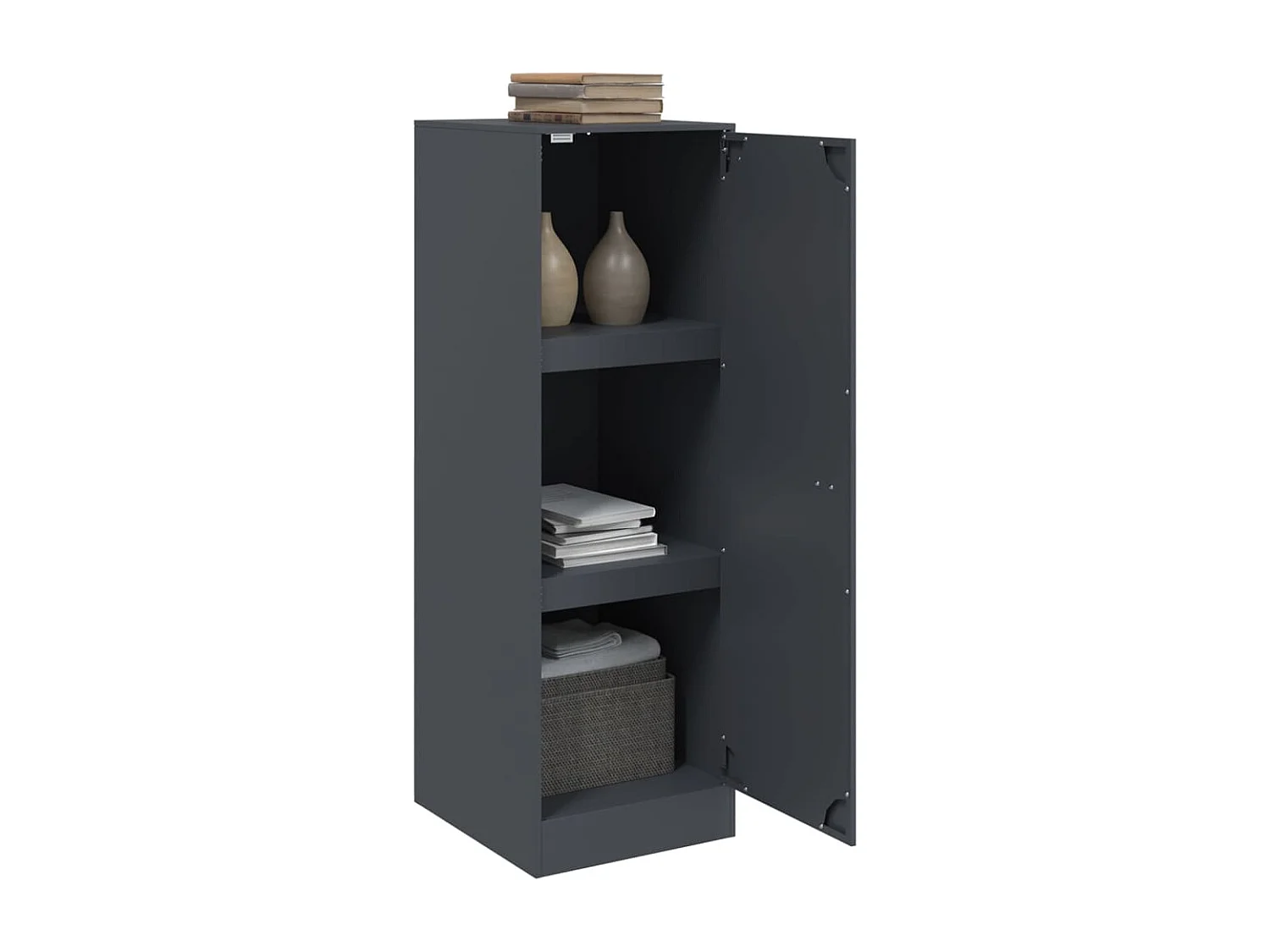 Buffet anthracite 34,5x39x107 cm acier