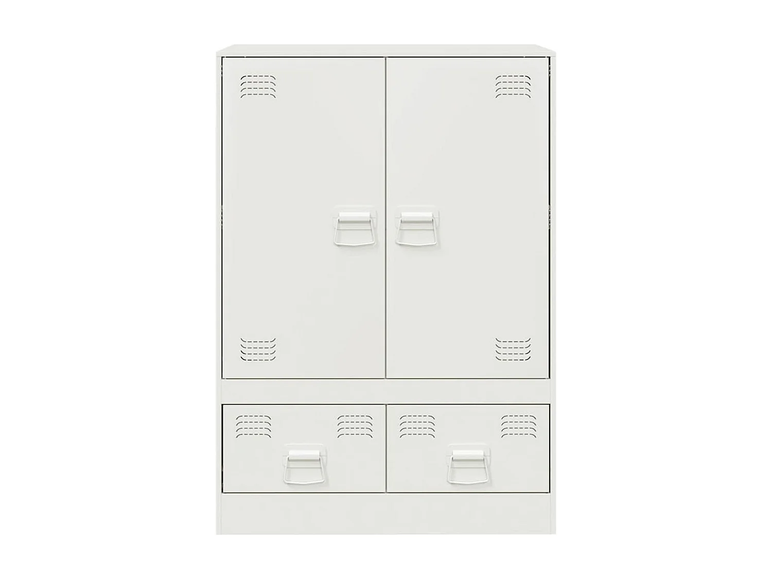 Buffet haut blanc 67x39x95 cm acier