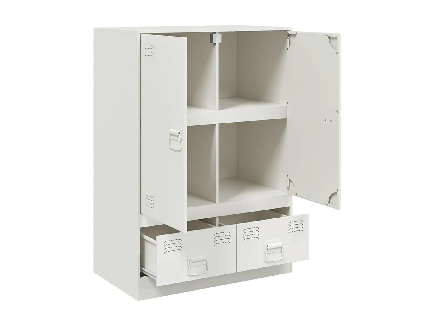 Buffet haut blanc 67x39x95 cm acier