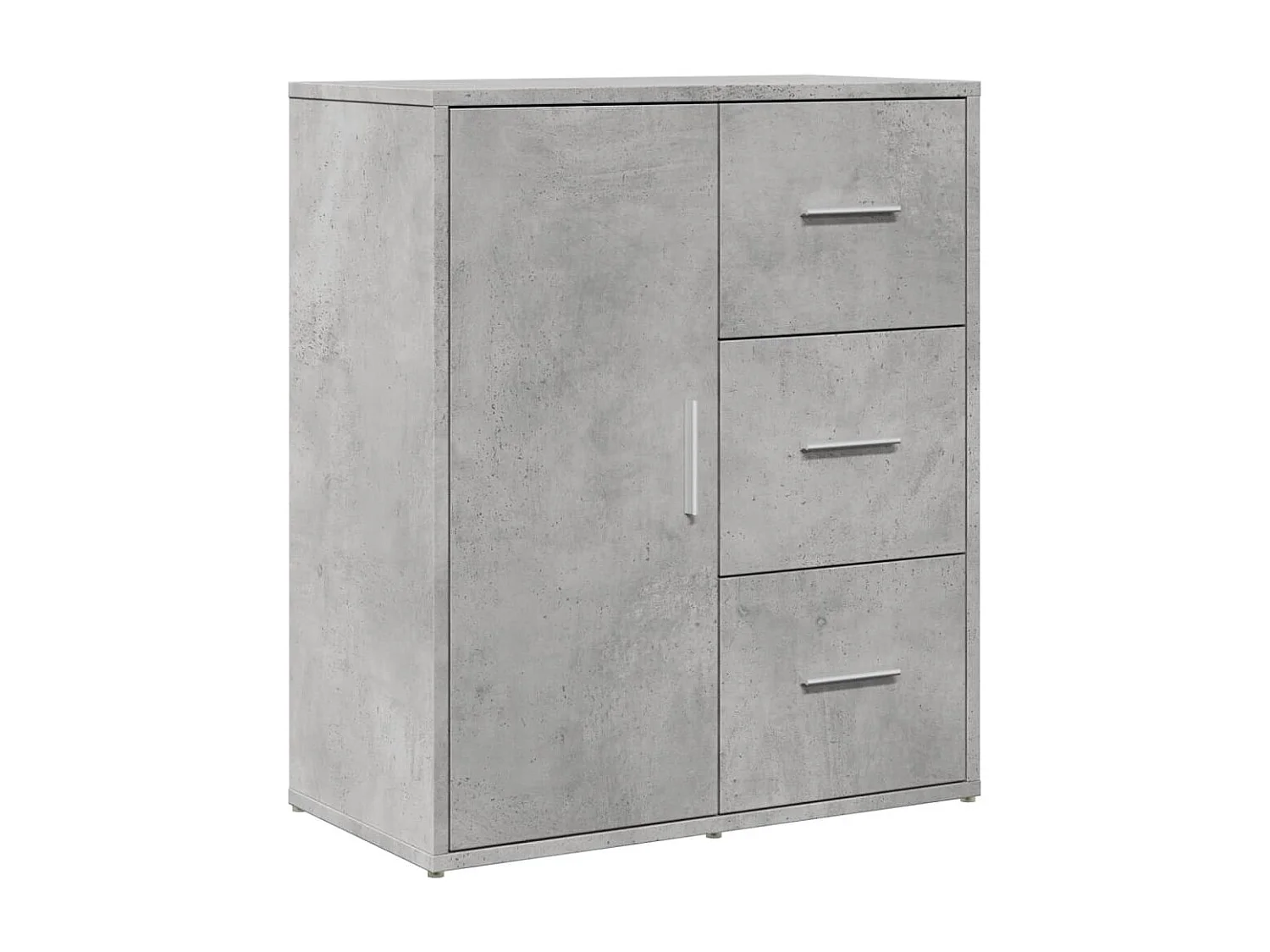 Dressoirs 2 st 60x31x70 cm bewerkt hout betongrijs