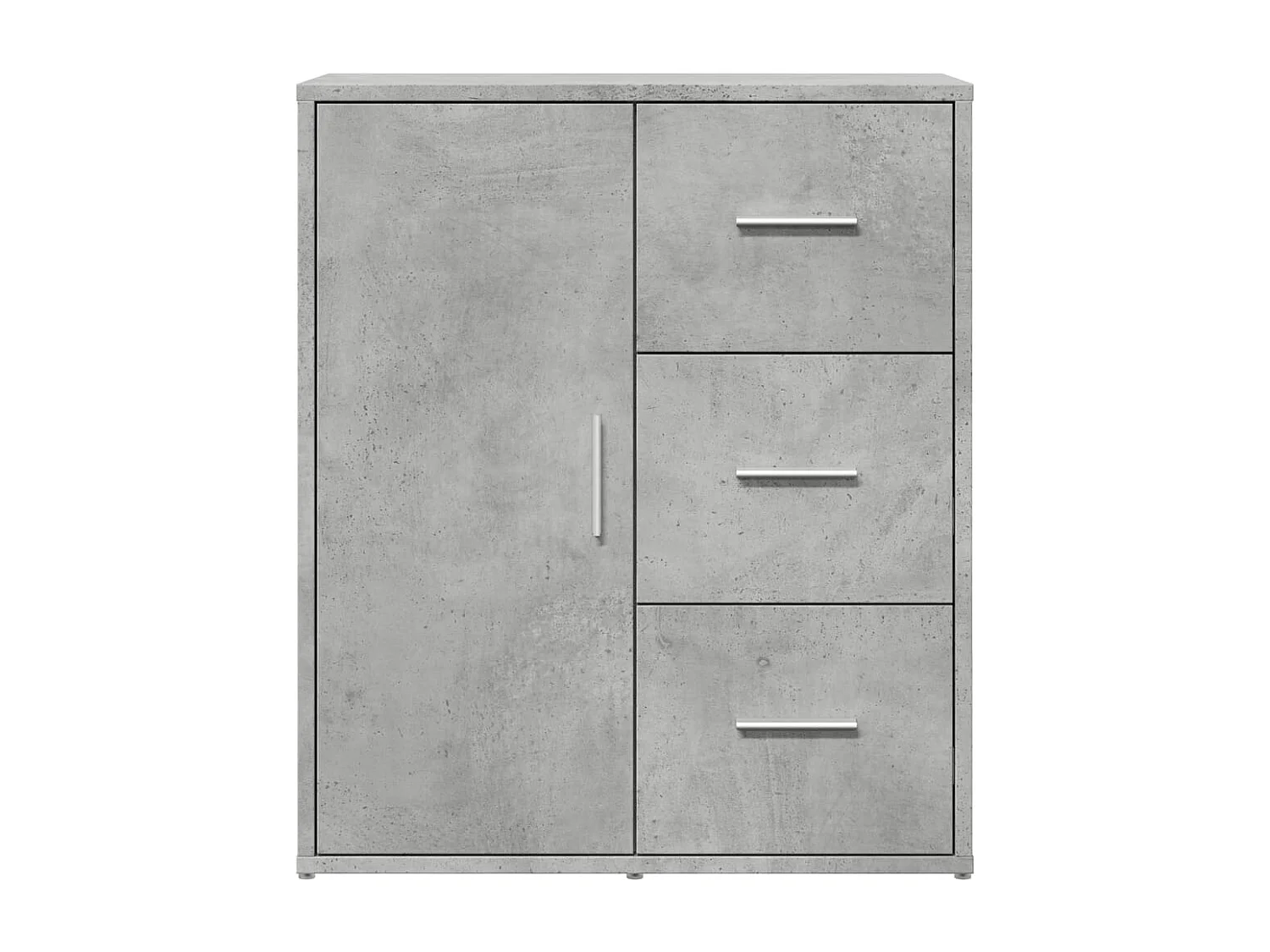 Dressoirs 2 st 60x31x70 cm bewerkt hout betongrijs