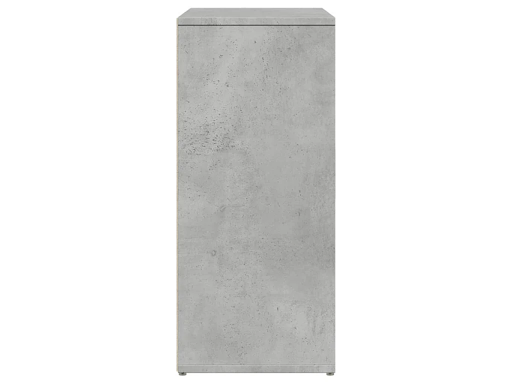 Aparador de madera ingeniería 2 uds gris hormigón 60x31x70 cm