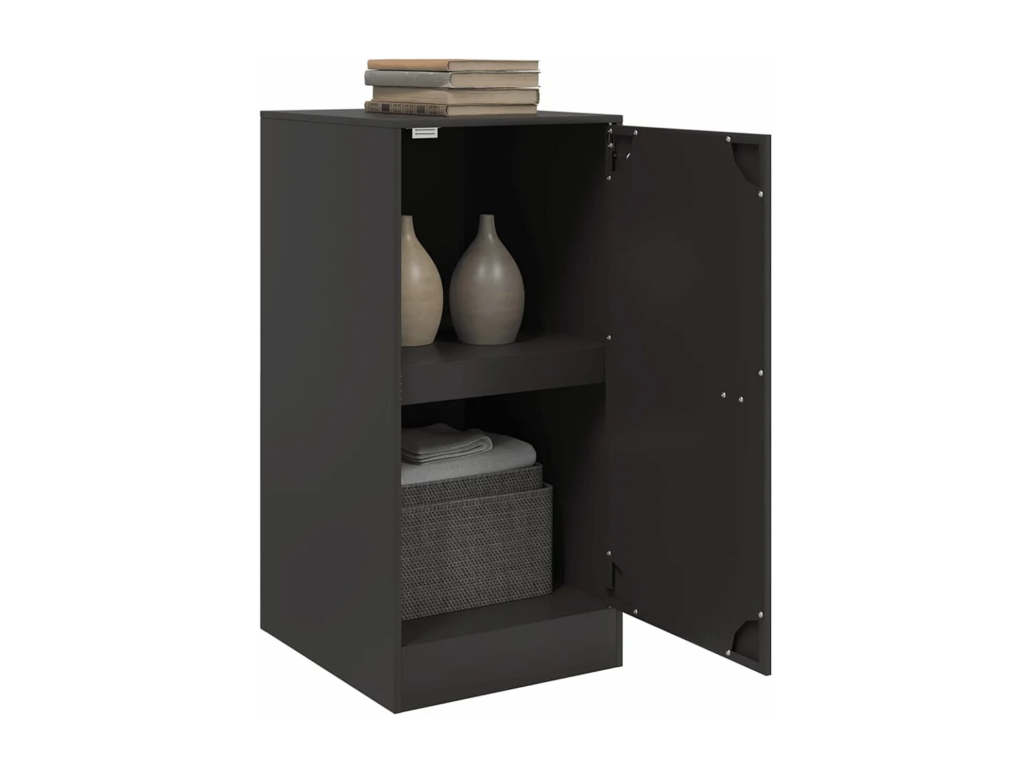 Dressoir 34,5x39x73 cm staal zwart