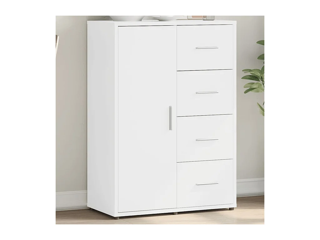 Buffet blanc 60x31x84 cm bois d'ingénierie
