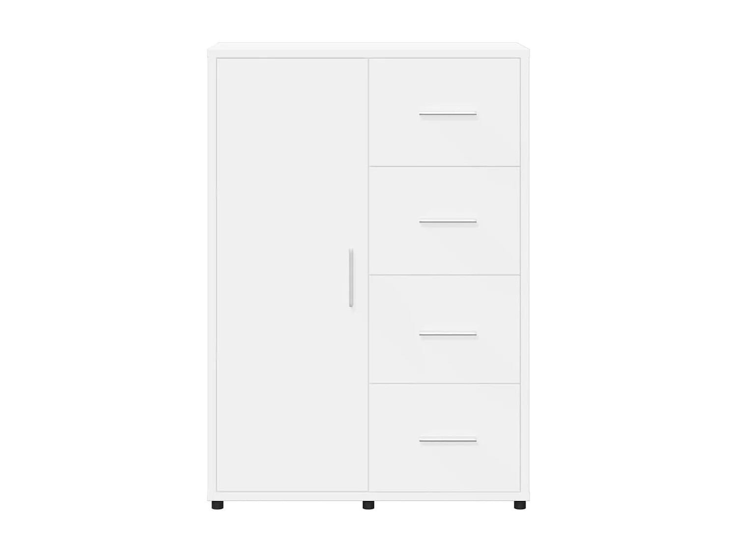 Dressoir 60x31x84 cm bewerkt hout wit