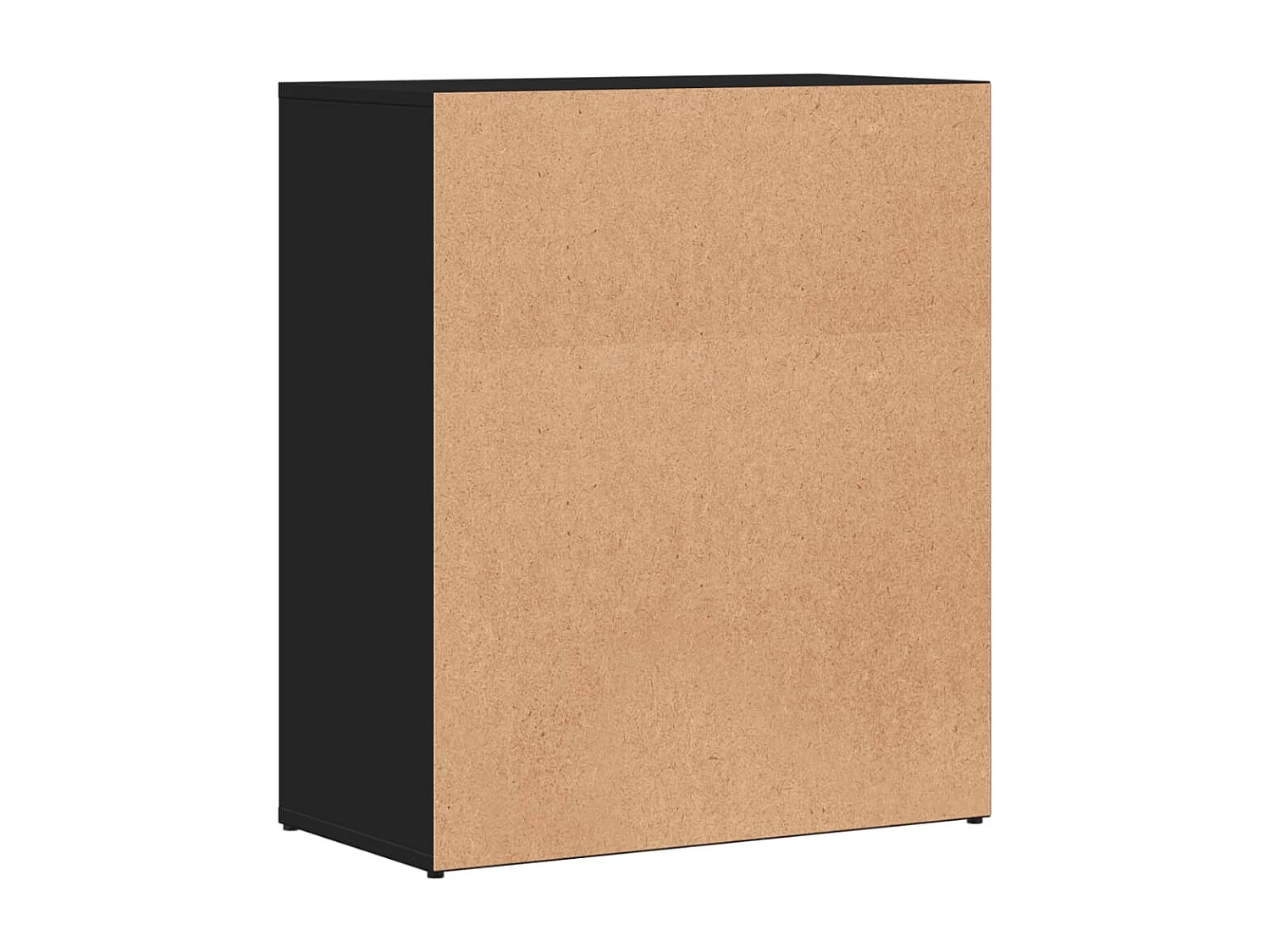 Aparador de madera de ingeniería 2 uds negro 60x31x70 cm