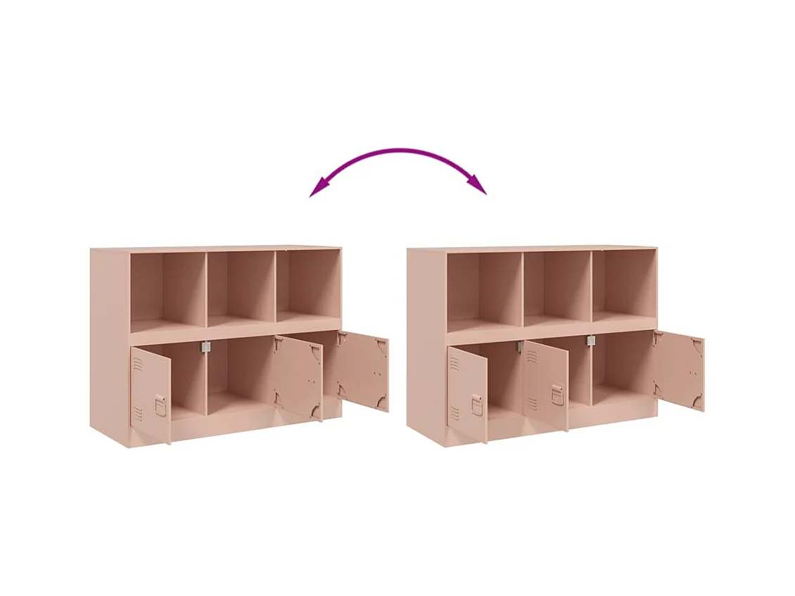 Credenza Rosa 99x39x73 cm in Acciaio