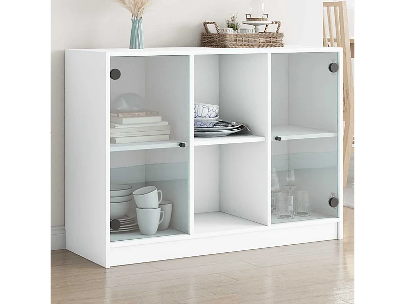 Buffet blanc 102x37x75,5 cm bois d'ingénierie