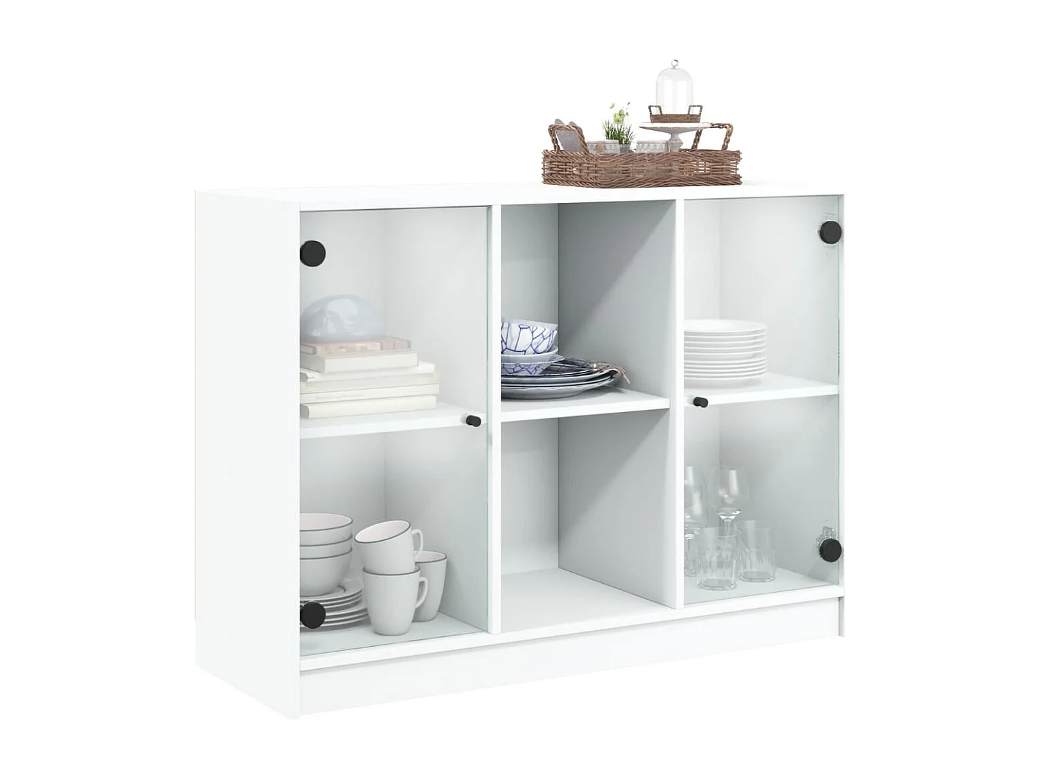 Dressoir 102x37x75,5 cm bewerkt hout wit