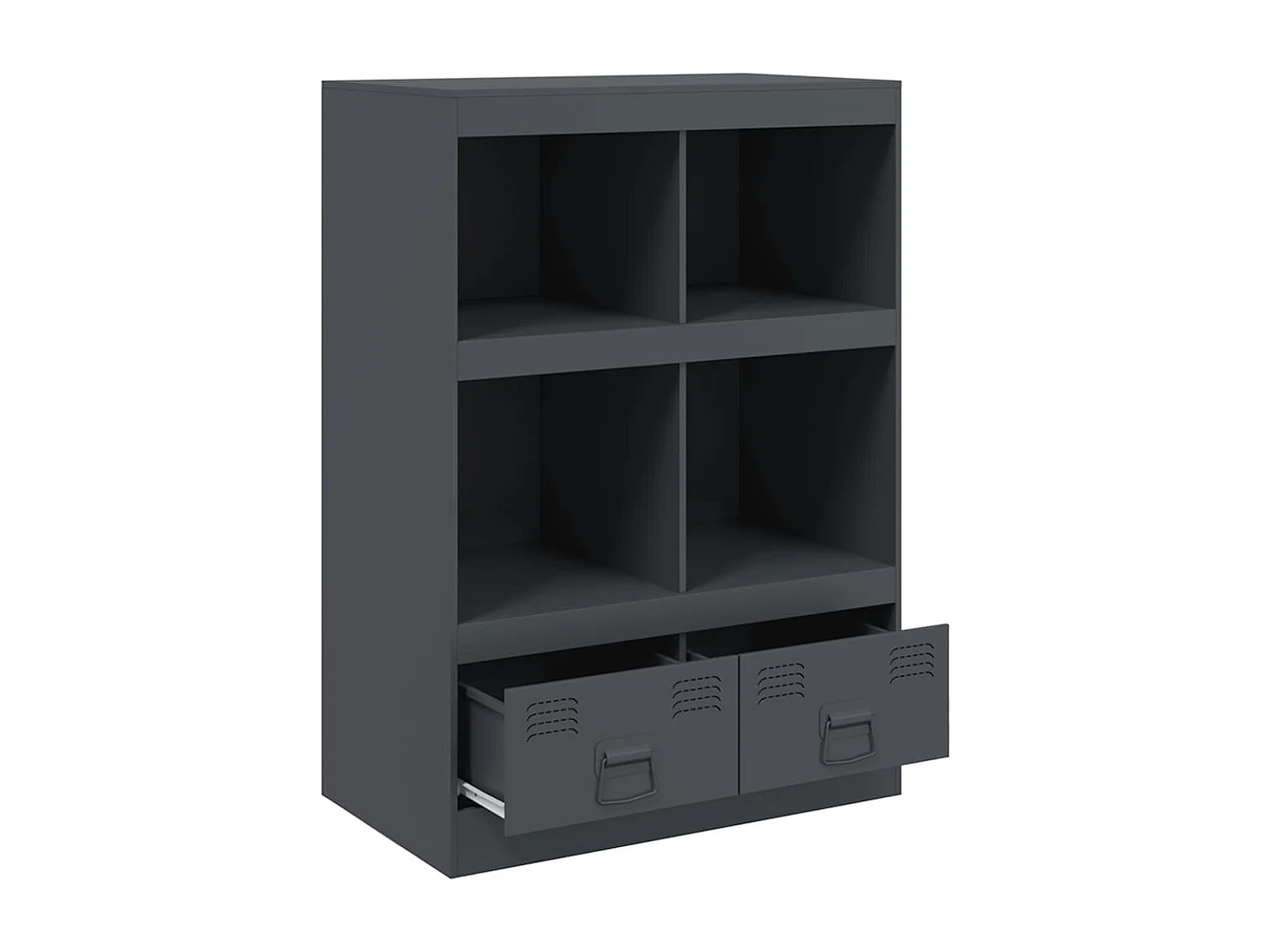 Hoge kast 67x39x95 cm staal antracietkleurig