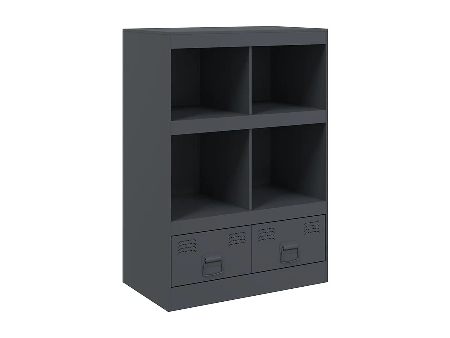 Hoge kast 67x39x95 cm staal antracietkleurig