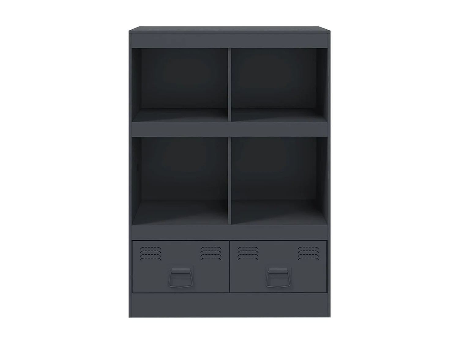 Hoge kast 67x39x95 cm staal antracietkleurig