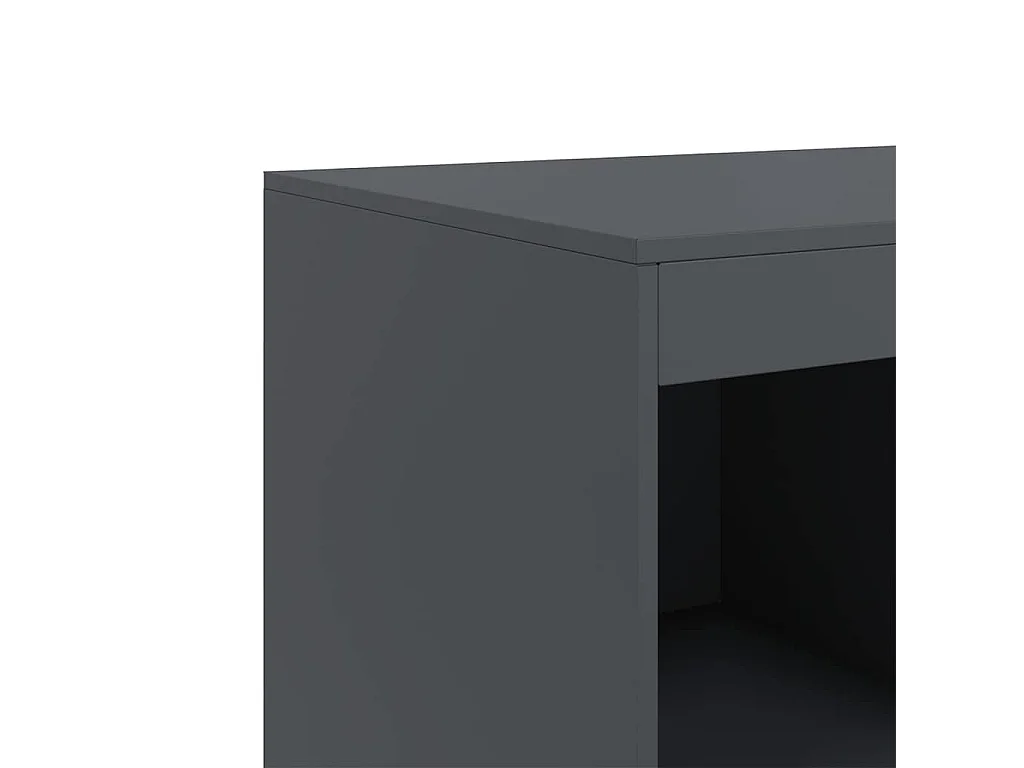 Hoge kast 67x39x95 cm staal antracietkleurig